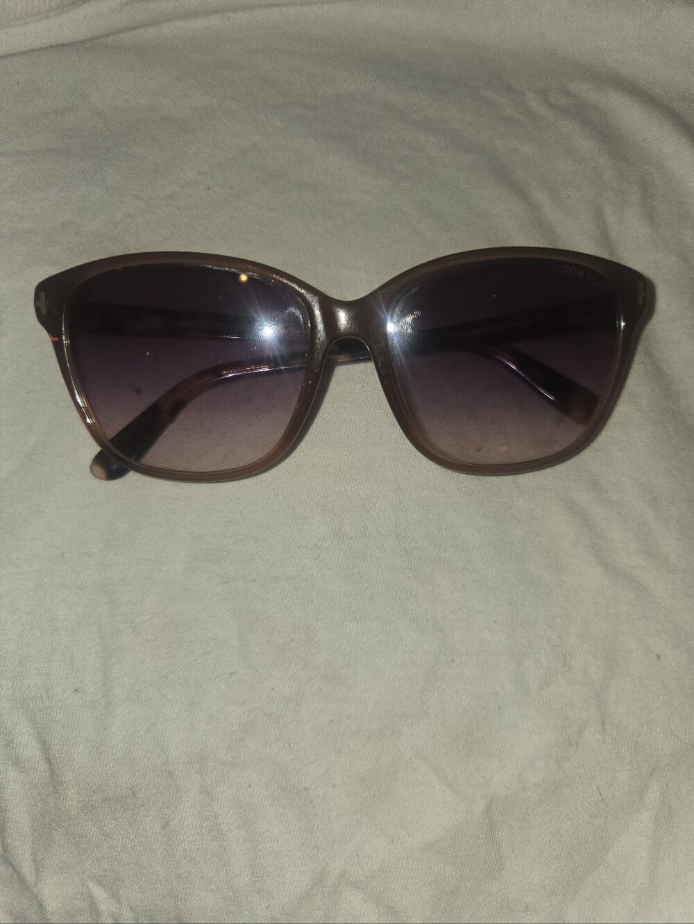 Tom Ford Sunglasses w/ Muted Purple Lens & Smokey Brown Frames w/Tortoise Arms